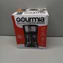 Gourmia 12 Cup One-Touch Coffee Maker  Pause and Serve with Automatic Keep Warm, Easy View Water Window, Compact Design, Stainless Steel Accents, Black