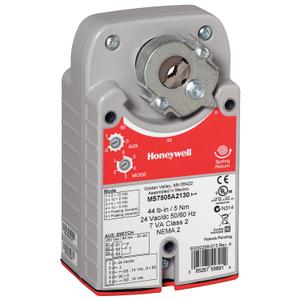 HONEYWELL MS7505A-2030 Direct COUPLED Actuator, Valve Damper, ZELIX Type, Spring Return, 2-10 VDC, 44 LB-in, 60 HZ - 90 SEC, Shaft 95 Degrees +-3 Degrees, 24 VAC/DC, 50/60 HZ, 6/3 VA, Class 2, NE