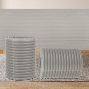 2 Rolls Anti Collision Wall Padding -15.8 x 78.7 Inch Soft Foam Wall Panels 3D Self Adhesive Padded Headboard for Playroom Bedroom Furniture Corner, Gray