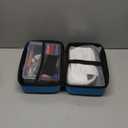 Handheld Sewing Machine Heavy Duty, with Blue Leather Storage Case and 110-Piece Sewing Kit, Mini Portable, Ideal for Adults & Beginners, Complete Set of Quick Home Clothing Repair Tools, Good Gift