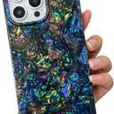 BANAILOA Compatible with iPhone 16 Pro Case Rectangle for Women,Luxury Sparkle Colorful Shell Protective Soft Slim Girly Cover Designed for iPhone 16 Pro - 6.3 inch (Black Shell)