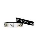 enttgo Bible Verse Bracelets for Men with NFC Scan‌ - Daily Bible Bracelet Touch Chip for Scripture Access, Accessories Christian Gifts(White) Pack of 2