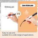 Colarr 24 Pcs Thick Tipped Low Vision Pen Black Ink Visual Easy to See Bold Pens with Felt Tip Quality Low Aids for Vision Seniors Elderly Office Home Classroom Writing Reading
