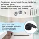 Shower Handle Replacement (100657) for Moen Lever Shower Handle, Compatible with Moen PosiTemp Valve Systems, Matte Black