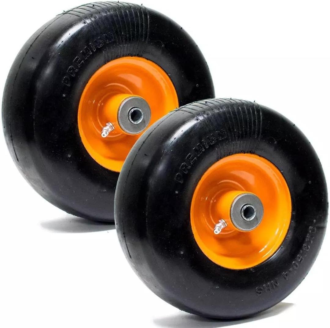 2PK Flat Free Solid Tire for Mowers Front Caster Wheel 9x3.50-4, Replacement for Scag OEM 2PK Flat Free Solid Tire for Mowers Front Caster Wheel 9x3.50-4, Replacement for Scag OEM