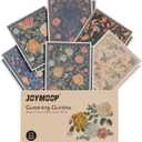 JOYMOOP 12 Pack Decorate Cleaning Cloth (Simple Floral of Decorative Series), Reusable Absorbent Dish Towels, Non-Scratch Washable Rags for Cookware, Kitchen and Household Cleaning - 6.77.9 inch
