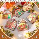 Capoda 6 Pcs Christmas Gift Card Holders  Gingerbread House Wooden Money Holder, Holiday Cash Envelopes, Gingerbread Gift Box Design for Xmas Party Decor & Stocking Stuffers