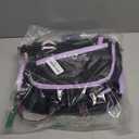 FENGDONG Teenage Girls Bookbag School Backpack Children Casual Daypack Schoolbag for Teens Black Purple