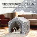 Indoor Dog House, Night-Luminous Star Dog Tent with Frame, Washable Dog Cave Bed, Suitable for 18-40 lb Small and Medium Dog