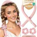3 x Yanibest Heatless Hair Curler to Sleep in, Overnight Curl Headband for Natural Wavy Curls, No Heat Soft Hair Curler Set with Hair Clip Scrunchies for Styling, No Slip Heatless Curls