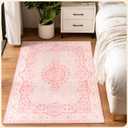 Istana 3x5 Area Rug - Pink Modern Rugs for Living Room 3x5 - Foldable Rugs for Bedroom/Living Room Rug - Stain Resistant Washable Rug - Eco-Friendly Small Area Rugs