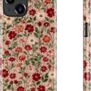 Goodon for iPhone 15 Case - Wireless Charging - Dual-Layer Hard Shell & Silicone Cover - Protective Phone Case with Cute Wildflower Designs for Women - Dainty Floral Pattern