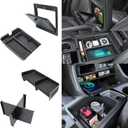 4PCS Center Console Organizer Compatible with 2023-2026 Honda Pilot/2026 Honda Passport Armrest Storage Box Divider Storage Tray & Insert Hidden Storage Box Interior Accessories
