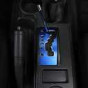 Suitable for Toyota FJ Cruiser 2007-2021 Handbrake Cover and Gear Shifter Head Cover, Gear Shift Panel Trim Cover Sets, Aluminum Alloy Interior Center Console Decoration Protection, 3PCS (Blue)