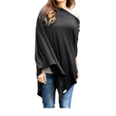 Maternity Nursing Cover Breathable Lightweight Breastfeeding Cover Wrap Shawl Scarf Poncho Full 360 (Black, One size)