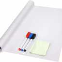 ZNCMRR 78.7"x17.7" Whiteboard Sticker for Wall White Board Contact Paper Dry Erase Wallpaper with 3 Markers Adhesive Poster Board Whiteboard for School Office Home Kids Drawing