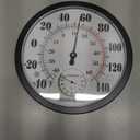 Indoor Outdoor Thermometer Hygrometer - Waterproof Hanging Wall Thermometer Decorative Outdoor Thermometer Large Numbers, No Battery Needed Outdoor Thermometers for Patio