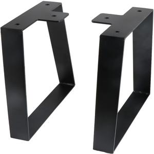 10 Inch Trapezoid Table Legs Black, DIY Furniture Metal Legs for Coffee Table, Bench Stool Cabinet Furniture Feet - Set of 2