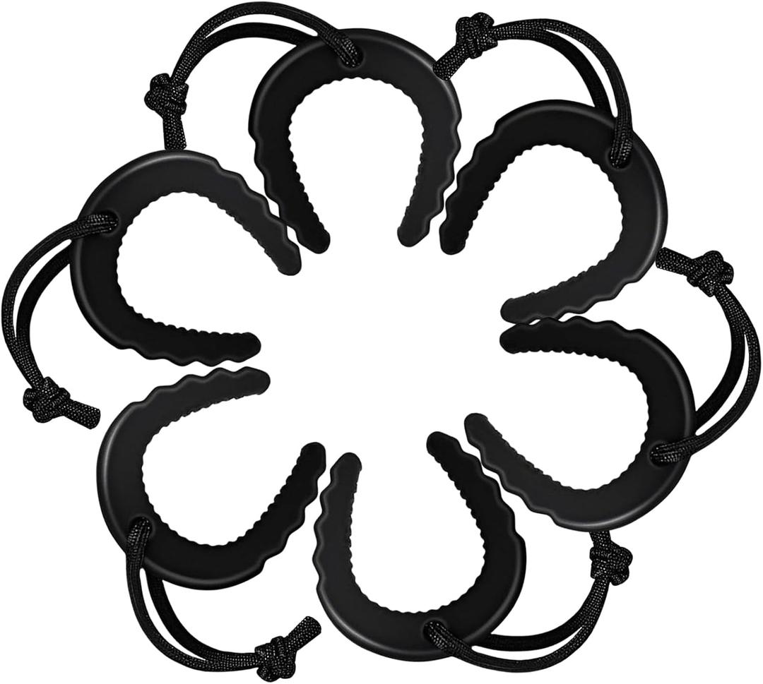 Hawsam 6 Pack First Responder Door Stops Black Door Stoppers Security Baby Proof Door Handle Stopper Door Finger Pinch Guard Door Jammer Door Stoppers for Top of Door,Law Enforcement,Police