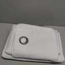 Diraysid 100% Blackout White Curtains Linen Curtains for Bedroom Grommet Thermal Insulated Room Darkening Drapes (2 Panels, W52 x L84 Inch)