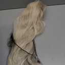 Puoonn Platinum Blonde Synthetic Lace Front Wig Pre Plucked Ready to Wear 13x4 HD Glueless Straight Lace Front Wig for Women Natural Looking Synthetic Heat Resistant Fiber Platinum Blonde Wig
