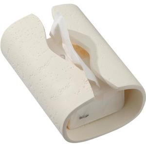 Tissue Box Cover Rectangle, Luxurious Facial Tissue Box Rectangular, Home Decor Travertine Stone Look Paper Holder Dispenser for Living Room Hotel Office Restaurant Cafe (Cream)
