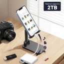 SD Card Reader for iPhone USB C, USB-C to SD/TF Memory Card Reader for iPhone 15/16 Pro Max with USB Port, High Speed Camera Adapter Compatible with iPad/MacBook Pro/Air, Android Phones and Tablets