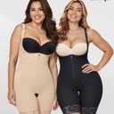 Nebility Fajas Colombianas Bodysuit Shapewear for Women Tummy Control Body Shaper Postpartum Butt Lifter with Zipper
