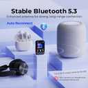 64GB Clip on MP3 Player with Bluetooth 5.3, Built-in Speaker, 2" HD Touchscreen, FM Radio, Voice Recorder, Portable Music Player for Running, Gym, Shuffle Audio Video, Up to 128GB MicroSD Card
