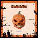 Halloween Scary Pumpkin Mask Masquerade Cosplay Costume Accessories Latex Pumpkin Head Mask for Party