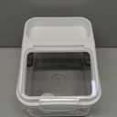 Fhiny 5.5LB Dog Food Storage Container, Airtight Pet Treat Bin Translucent Dry Food Grain Storage Barrels Sealed Bucket Moisture-Proof Plastic Cat Puppy Food Bin with Seal Locking Lid Keep Fresh (M:11.4"L x 7.8"W x 7.2"H)