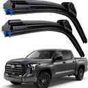 Dual Rubber Blade Windshield Wipers for Toyota Tundra 2007 2008 2009 2010 2011 2012 2013 2014 2015 2016 2017 2018 2019 2020 2021 Sequoia 2008-2022 Wiper Blades 26"+23"
