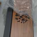 Wall Mount Mailbox, Large Capacity Mailbox for House Outside with Flag Kit Galvanized Steel Rust-Proof Metal Post Drop Box, 15.74"9.84"4.33" Flower Hollowed Wooden Patterned Metal Sheet