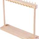 1Pc Wooden Jewelry Organizer Shelf Necklace Storage Rack Jewelry Display Stand Necklace Tabletop Holder Jewelry Hanger Display with 24 Gold Hook for Displaying Selling Jewelry Necklaces Bracelets