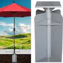 EliteShade USA Rustproof & Windproof Heavy Duty In-ground Umbrella Base Stand, Universal Anchor Holder for Both Cantilever & Straight Middle Pole Patio Umbrellas, Commercial Grade Permanent Stainless Steel Ground Socket