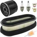 Anxingo 11013-2206 Air Filter Pre-Filter Oil Fuel Filter Spark Plug Tune Up Kit, Replacement for Kawasaki FD501V-CS00 Replacement for John Deere LX178, Replaces M96846