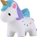 Anboor 5.3" Squishies Unicorn Colored Star Slow Rising Kawaii Scented Squishies Animal Decompression Squeeze Stress Relief Hop Props, Decorative Props Large Collection Toy for Kids 1 Pcs Color Random