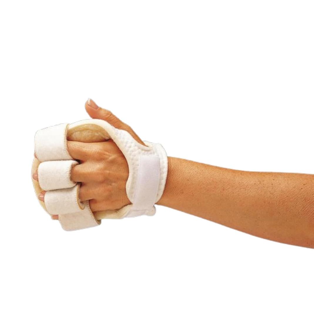 Rolyan  Palm Protector  Left Hand  Finger Separator Glove  Single Pack, Soft Padded Palm Guard for Hand Contractures and Finger Spasticity, Lightweight Hand Protector, Washable