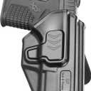 Springfield XD-S Holster, OWB Paddle Holster for 3.3'' Barrel Springfield XD-S 9/40 Pistol (NOT for MOD .2). Outside Waistband Carry Holster, 360 Degrees Adjustable. Adj, Cant Retention - Right Hand