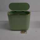 Bathroom Trash Can with Lid 3.2 Gallon Narrow Trash Can Small Plastic Trash Bin 12 Liter with Press Type Lid for Bedroom Bathroom, Mint Green