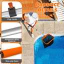 LAANPOLE Telescopic Pool Pole, 16ft Heavy Duty Swimming Pool Pole, Adjustable Pool Cleaning Pole for Skimmer Nets, Vacuum Heads and Brushes