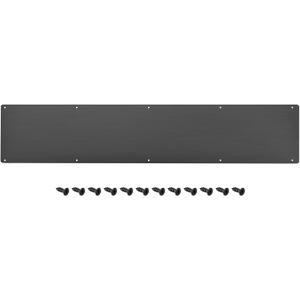uxcell Door Kick Plates, 6 x 30 Inches Aluminum Kick Plate Door Plate, 2 mm Thickness, for Exterior Front Door or Back Door, Black
