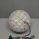 Christmas Lighted Ball 7" Outdoor Hanging Sphere Lights Orb 100 LED Multicolor Starlight Sphere for Tree, Porch, Gazebo, Bedroom Decorations (Green Wire- Multicolor)