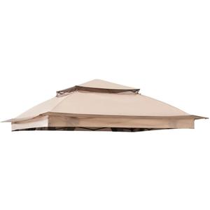 Beige Gazebo Replacement Cover Compatible with SUNJOY 11x11 Pop Up Gazebo Frame