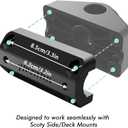 Rail Mount Adapter for Side Deck Mounting Bracket, Fit 7/8" & 1" Round/1" Square Rails Compatible with Scotty Accessories. (Rail Mount Adapter & Side Deck Mounting)