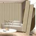 2 Pack Wood Panels for Wall, 106.3"  11" Wood Slat Acoustic Panels for Wall, Soundproof Panels, 3D Fluted Panels for Interior Wall Decor (Oak)
