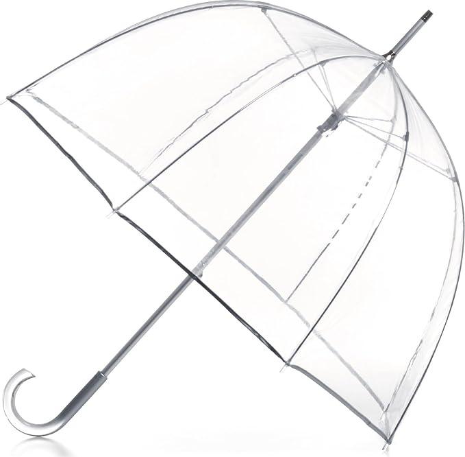 Totes Adult Bubble Umbrella with Dome Canopy and Lightweight Wind and Rain Protection