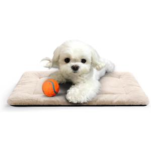 Dog Beds Crate Pad for Extra Small Dogs Ultra Soft Dog Crate Bed Washable & Anti-Slip Kennel Pad for Dogs Cozy Sleeping Mat,Cream 22inch