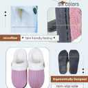 Women's home slippers Unisex home slippers Daily warm memory cotton flat bottom anti slip plush lining slippers (7-7.5 Women/7.5-8 Men, Purple)