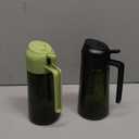 Aovdy 2PCS Oil Sprayer for Cooking 16oz,2 in 1 Olive Oil Dispenser and Oil Sprayer - 470ml Olive Bottle Spray and Pour - Glass Oil Dispenser for Kitchen Cooking Salad BBQ (Light-Proof -Black & Green)